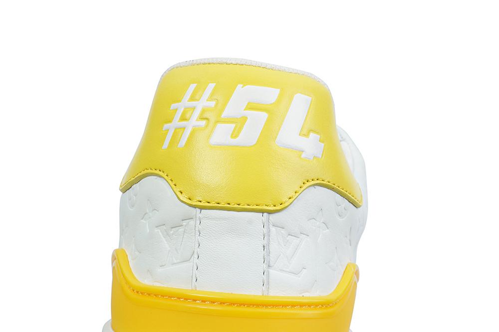 Pkgod Louis Vuitton TrainerWhite Yellow Monogram retail materials ready to ship